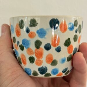 Cup with color spots